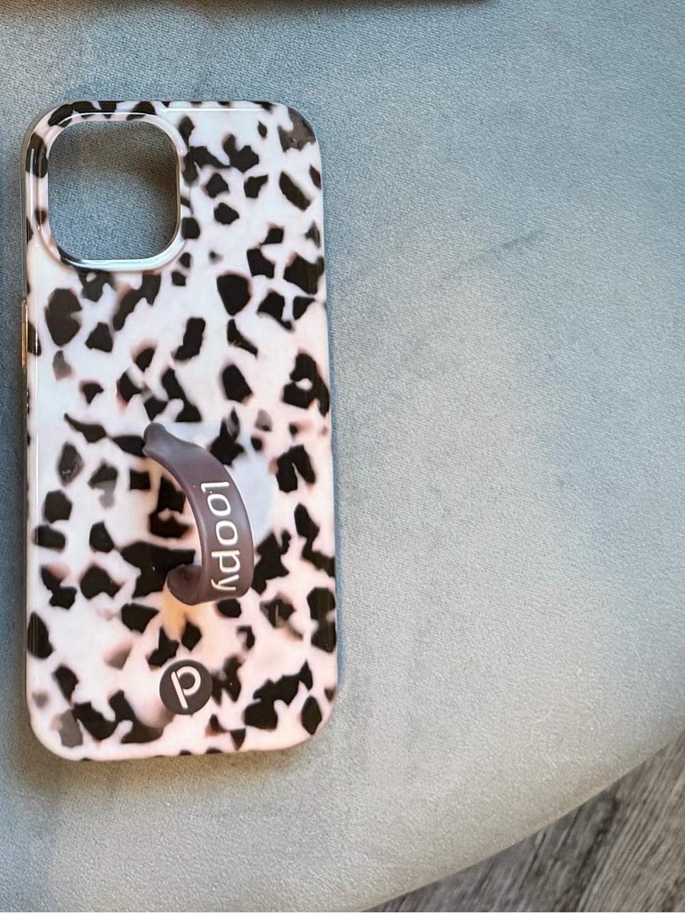 Loopy Case Black & Cream Blonde Tortious
Print Phone Case with Black Loopy Grip